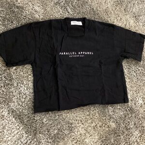 Black Parallel Apparel Crop Top Tee 🖤